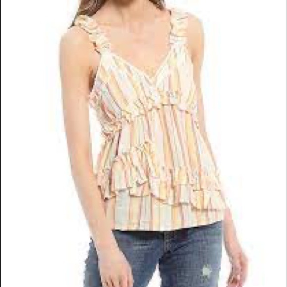 Ella Moss
Women's Natural Sammy Ruffle Tank
Top, Stripes Pattern XL - Picture 5 of 8